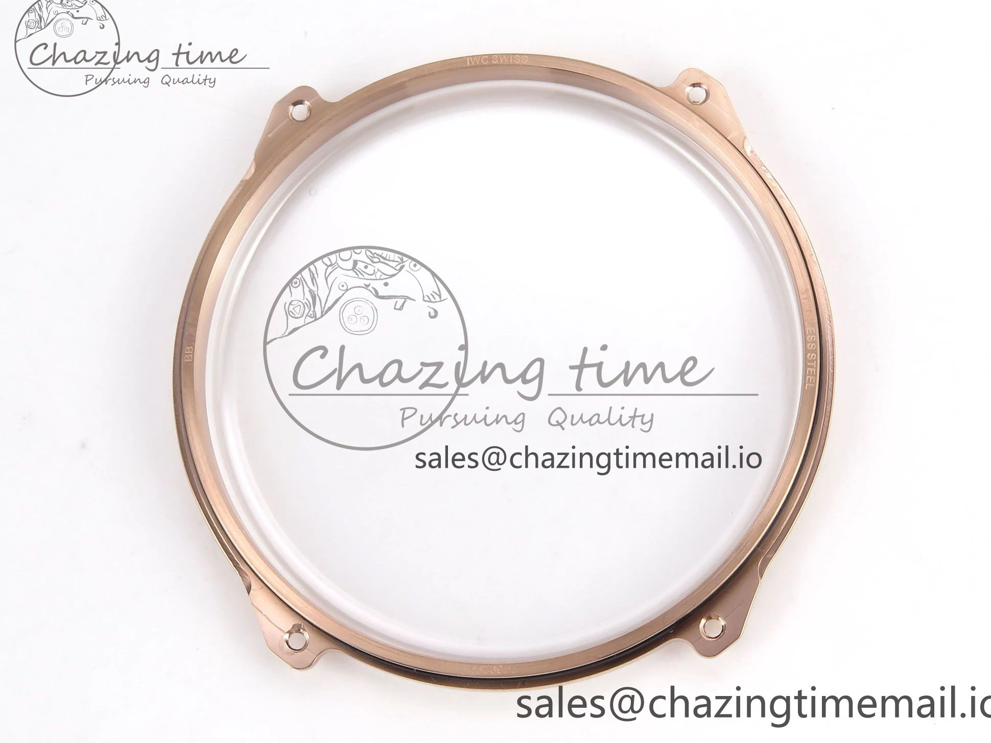 MIROTIME 0110 Portugieser Automatic 42mm RG APSF 1:1 Best Edition Black Dial on Black Leather Strap A Original 7007